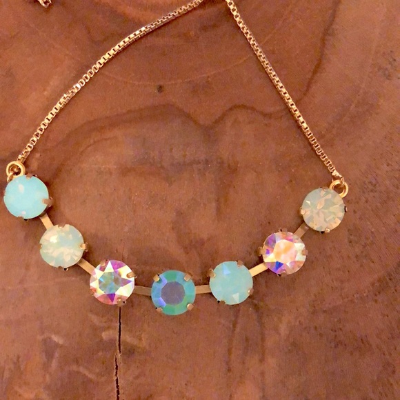 Aqua Aurora Borealis Crystal Bracelet - Picture 12 of 16